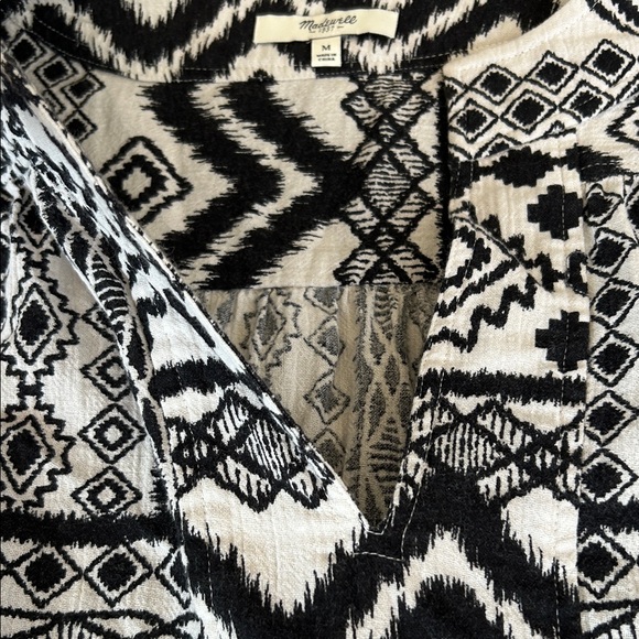 Madewell Monochromatic Geometric Women's Tunic Dress - Picture 4 of 5